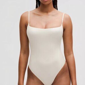 NWT LULULEMON Wundermost Nulu Square-Neck Spaghetti-Strap Bodysuit M